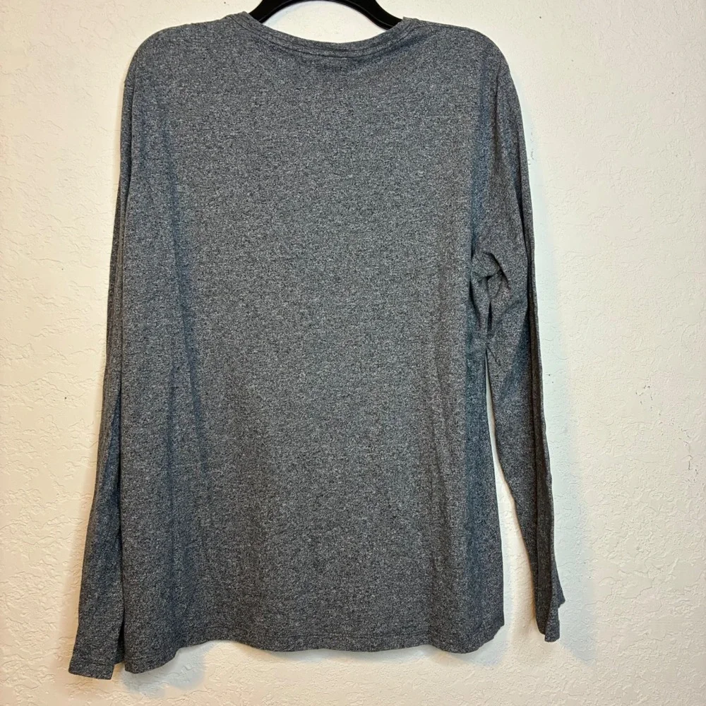 Banana Republic Mens XL Gray Long Sleeve T-Shirt Soft Wash Tee Casual Crew Luxe